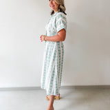 Printed Detail Button Down Dress
