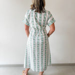 Printed Detail Button Down Dress