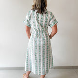 Printed Detail Button Down Dress