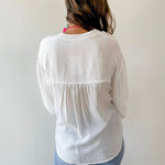 Puff Sleeve Button Down Shirt - White