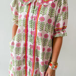 Puff Sleeve Floral Print Dress
