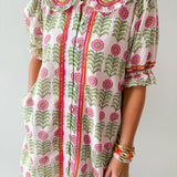 Puff Sleeve Floral Print Dress