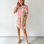 Puff Sleeve Floral Print Dress
