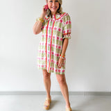 Puff Sleeve Floral Print Dress
