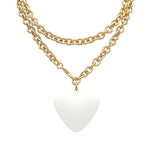 Puffy Heart Y Necklace