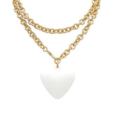 Puffy Heart Y Necklace