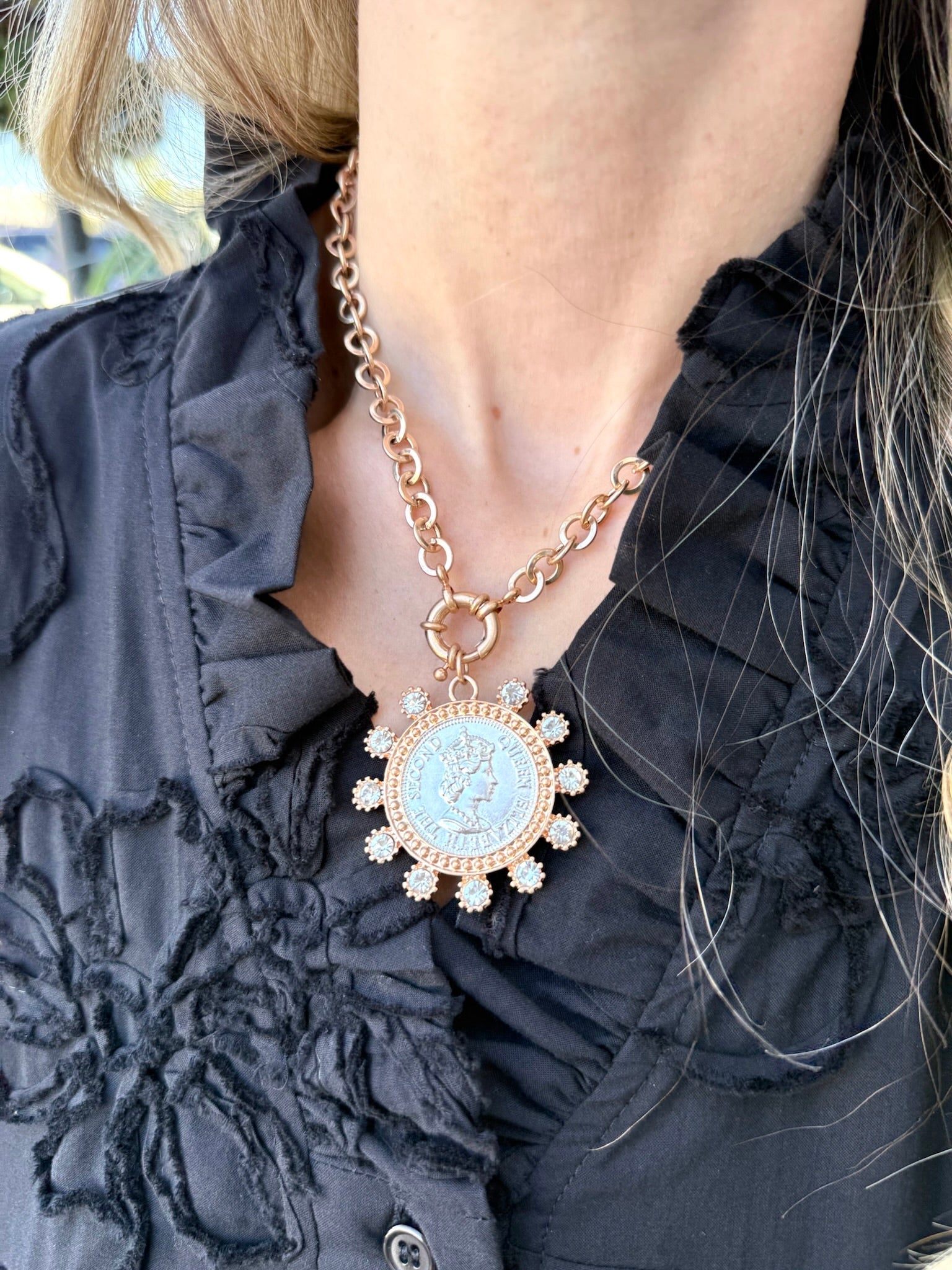 Queen Elizabeth Coin Necklace