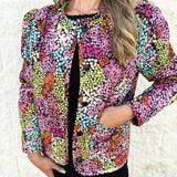 Quilted Puff Sleeve Jacket - Black