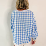 Relaxed Fit Mock Neck Placket Top