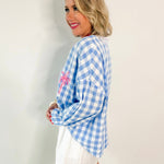 Relaxed Fit Mock Neck Placket Top