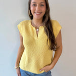 Relaxed Fit Slub Knit Top