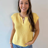 Relaxed Fit Slub Knit Top