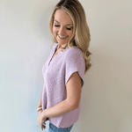 Relaxed Fit Slub Knit Top