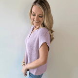 Relaxed Fit Slub Knit Top