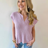 Relaxed Fit Slub Knit Top