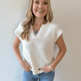 Relaxed Fit Slub Knit Top