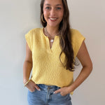 Relaxed Fit Slub Knit Top