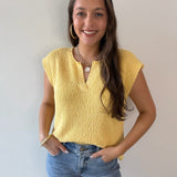 Relaxed Fit Slub Knit Top