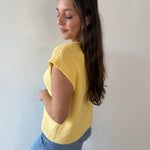 Relaxed Fit Slub Knit Top