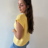 Relaxed Fit Slub Knit Top