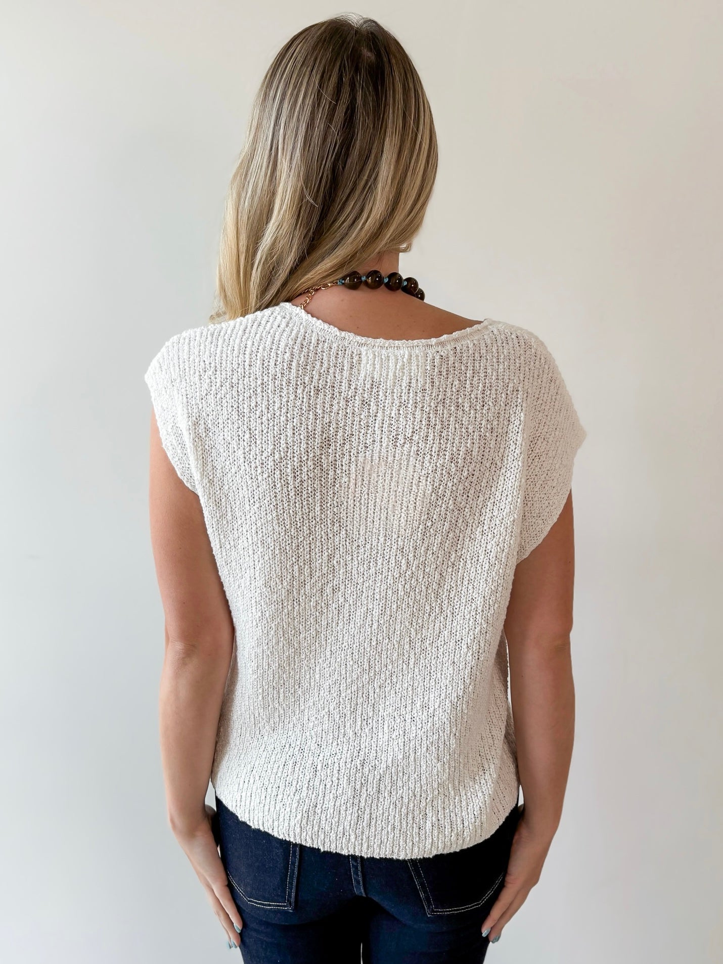 Relaxed Fit Slub Knit Top
