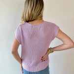 Relaxed Fit Slub Knit Top