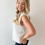 Relaxed Fit Slub Knit Top