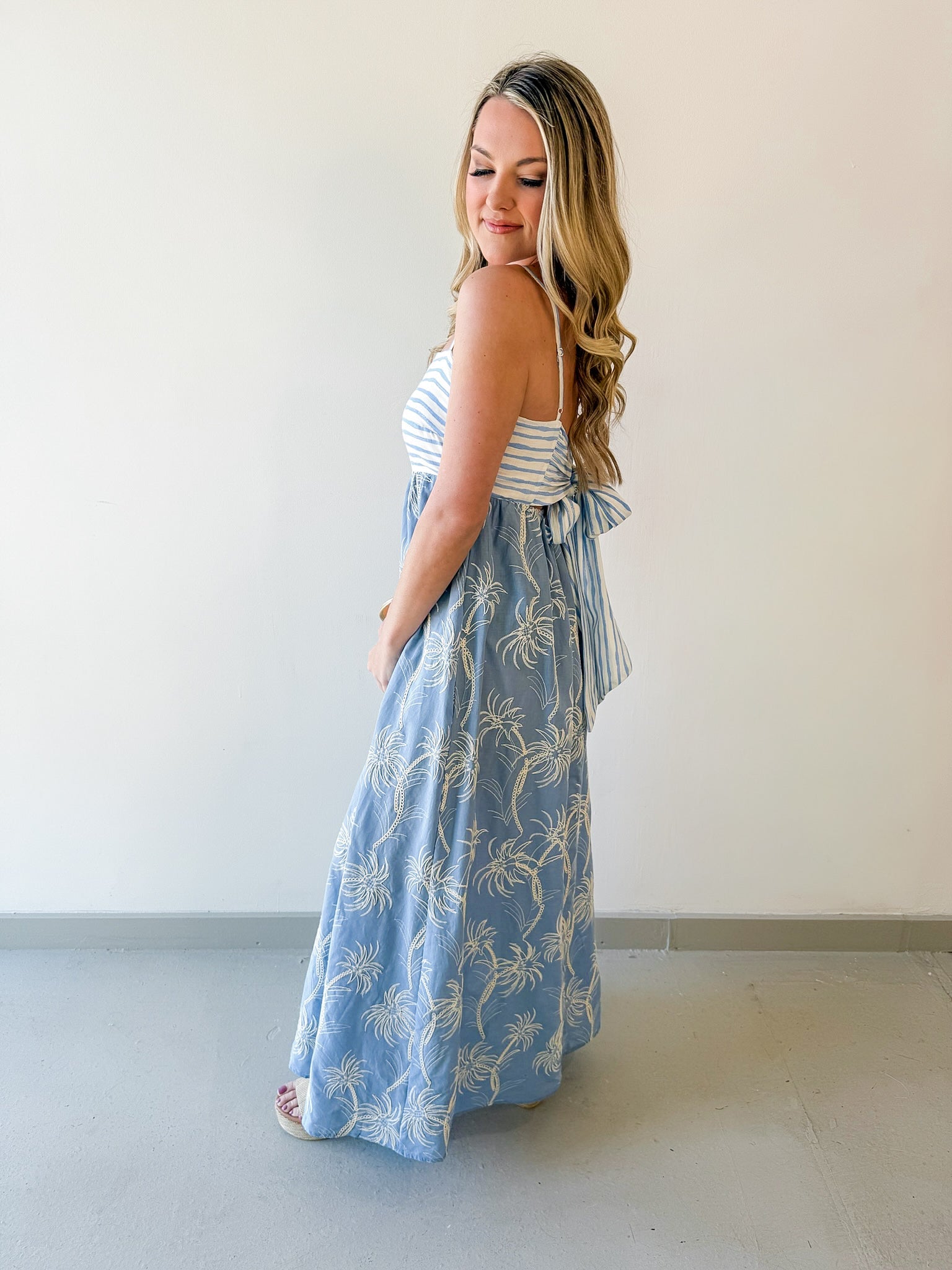 Resort Mood Palm Maxi Dress
