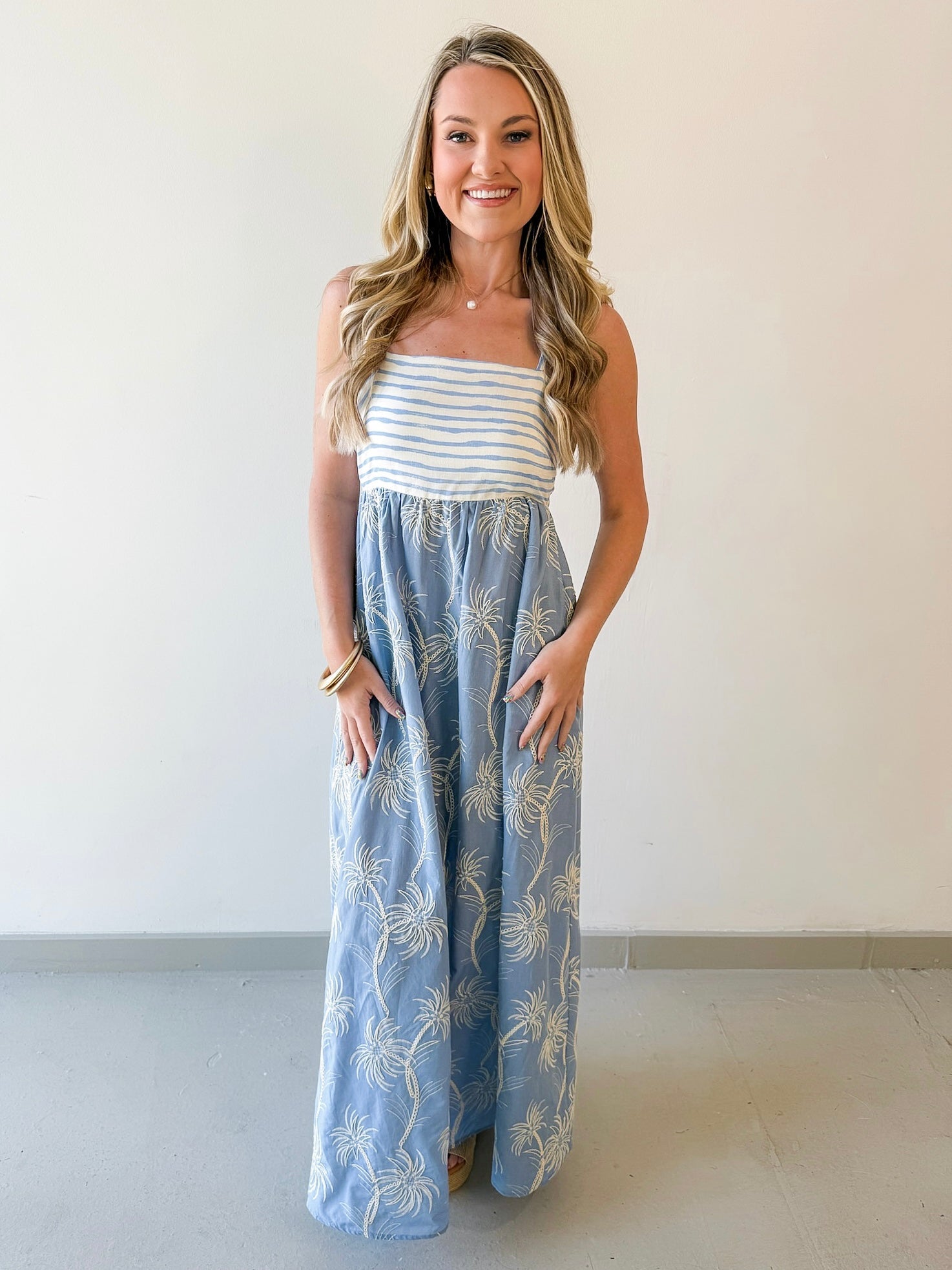 Resort Mood Palm Maxi Dress