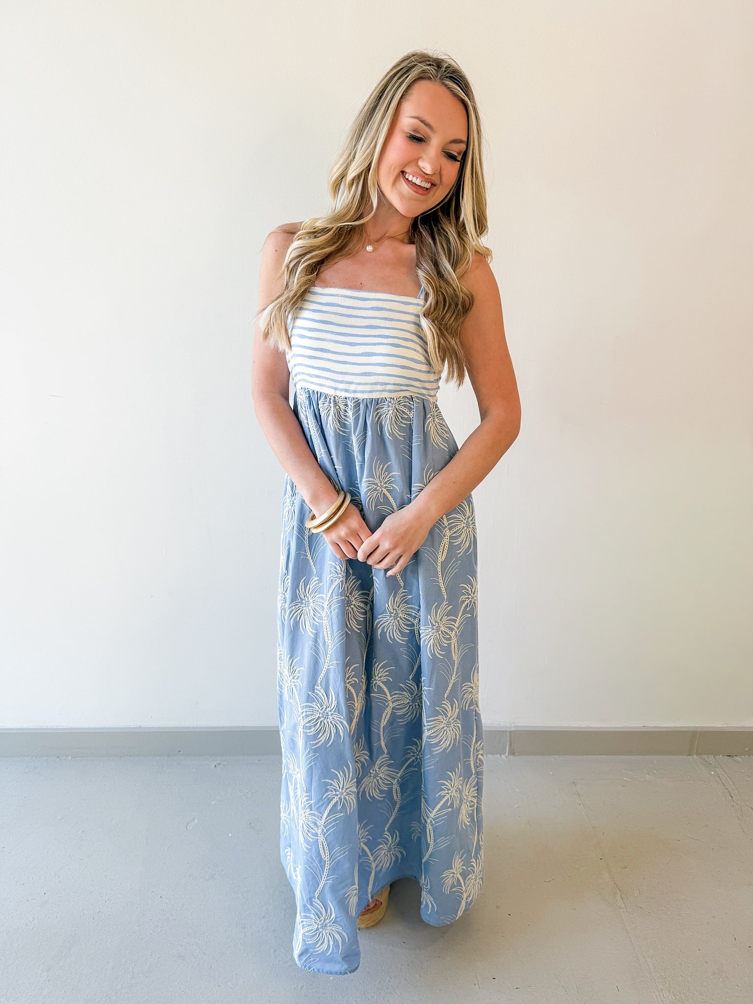 Resort Mood Palm Maxi Dress