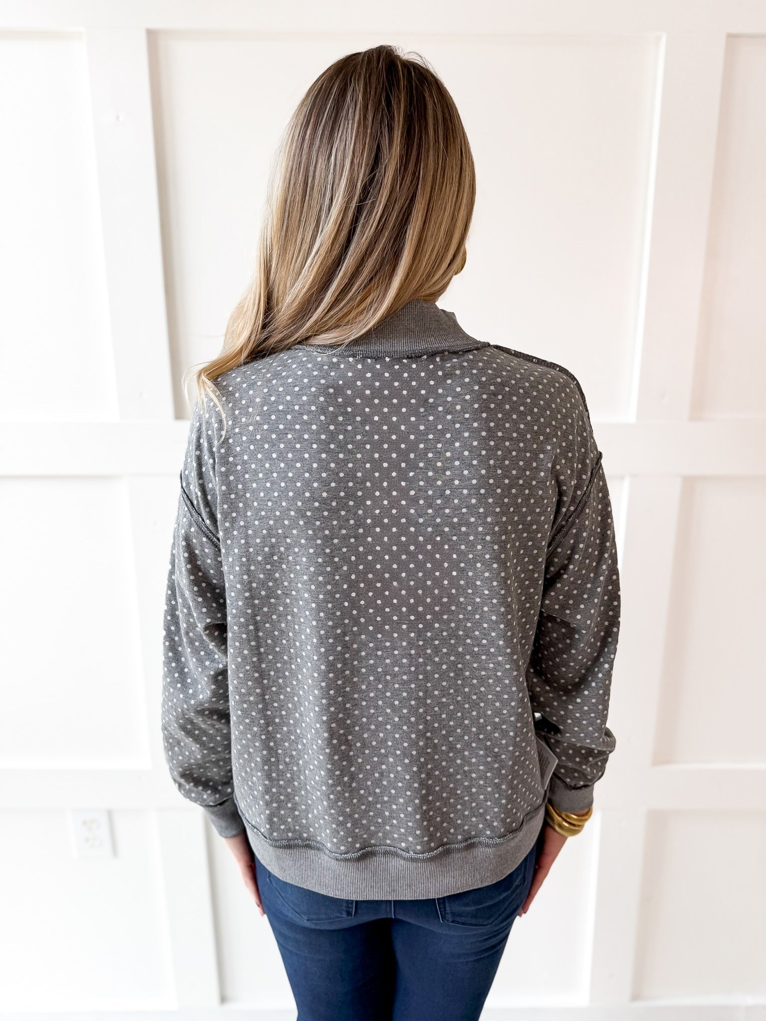 Reversible Sweater - Grey/White