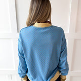 Reversible Sweater - Sky/Peach