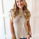 Ribbed Muscle Knit Top