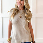 Ribbed Muscle Knit Top