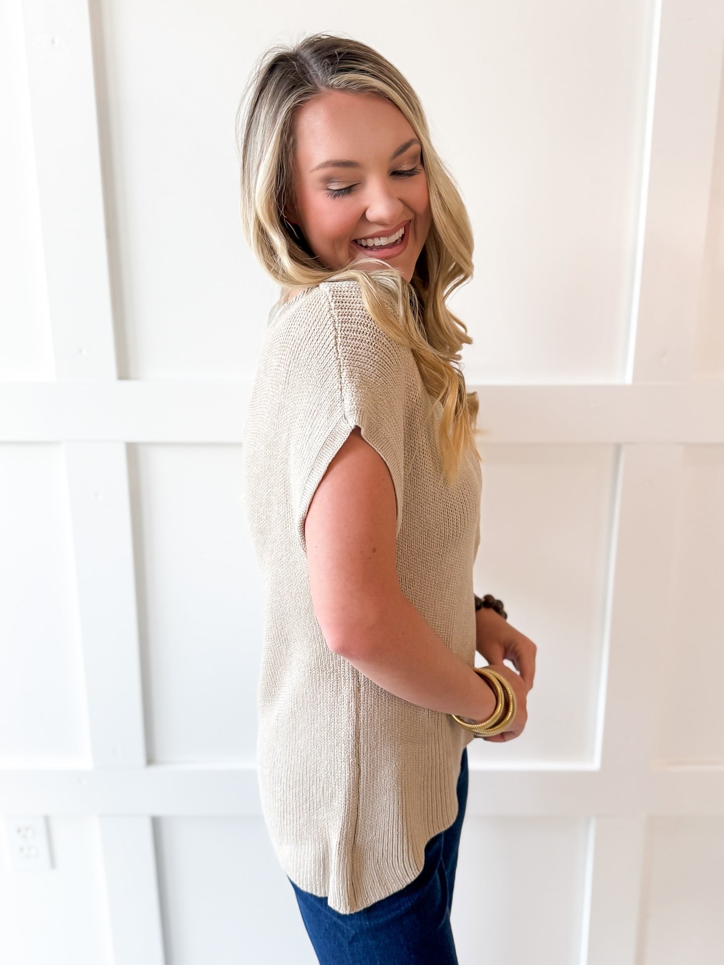 Ribbed Muscle Knit Top