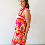 Ric-Rac Strap Floral Dress