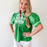 Ric - Rac Trim Accent Solid Top