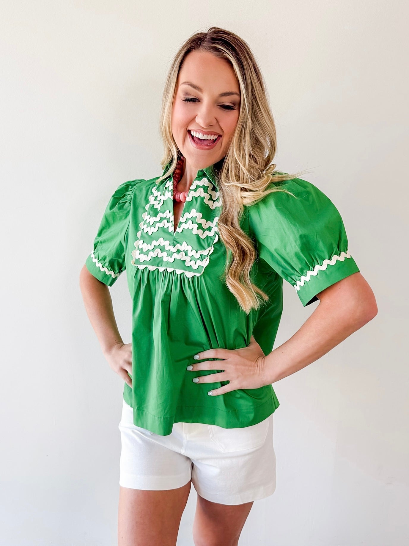 Ric - Rac Trim Accent Solid Top