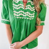 Ric - Rac Trim Accent Solid Top