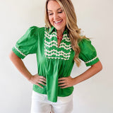 Ric - Rac Trim Accent Solid Top
