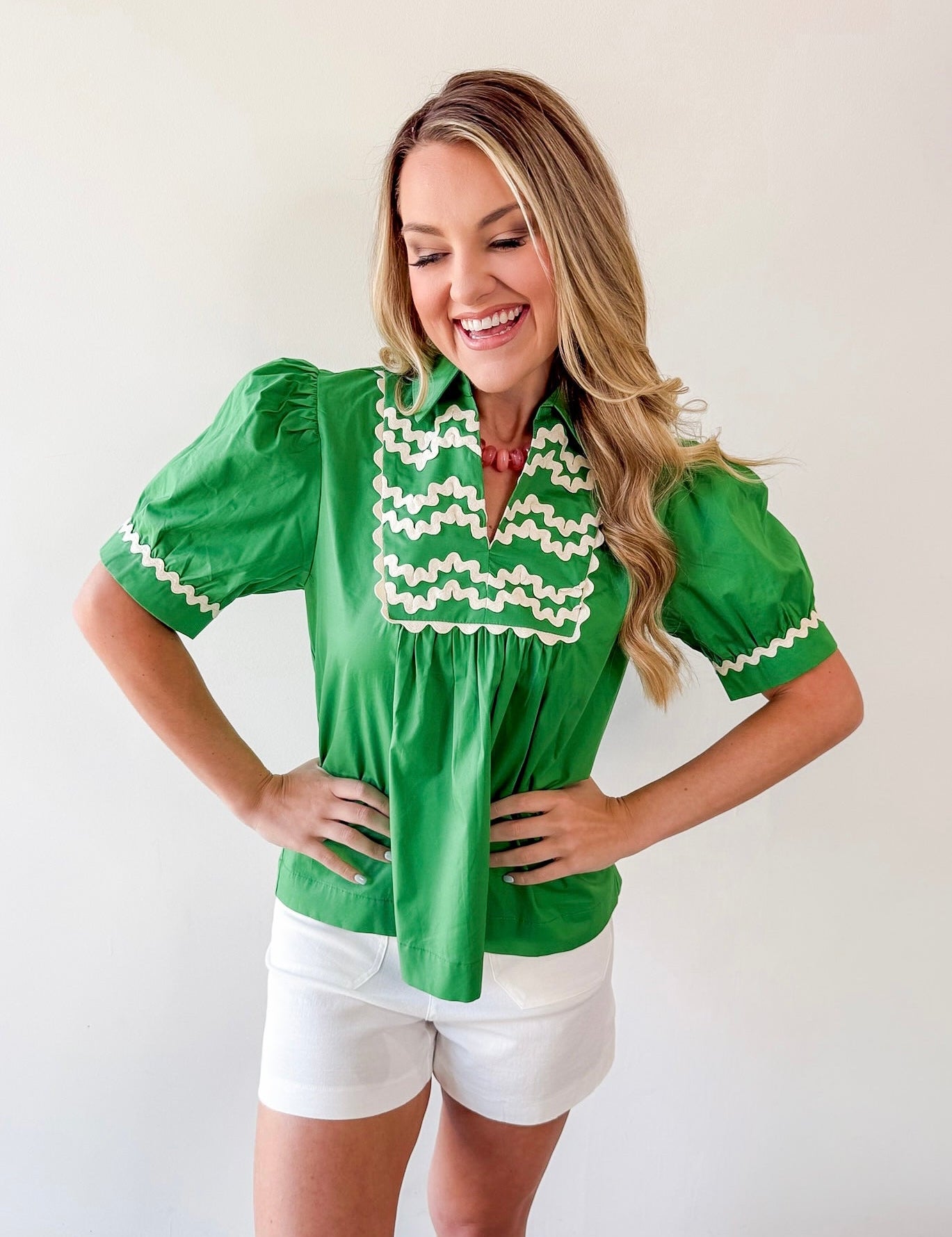 Ric - Rac Trim Accent Solid Top