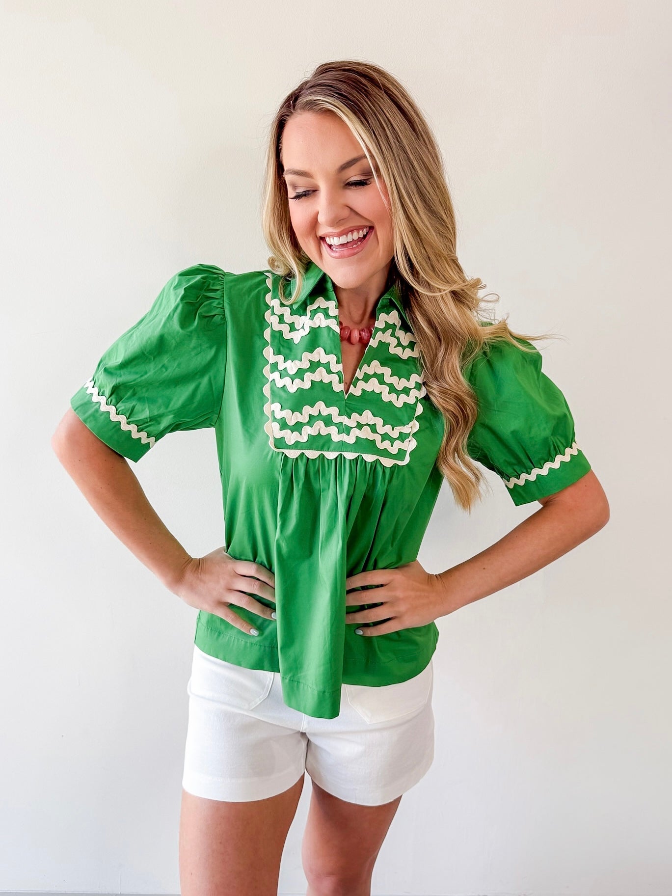 Ric - Rac Trim Accent Solid Top