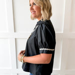 Ric-Rac Trim Accent Solid Top