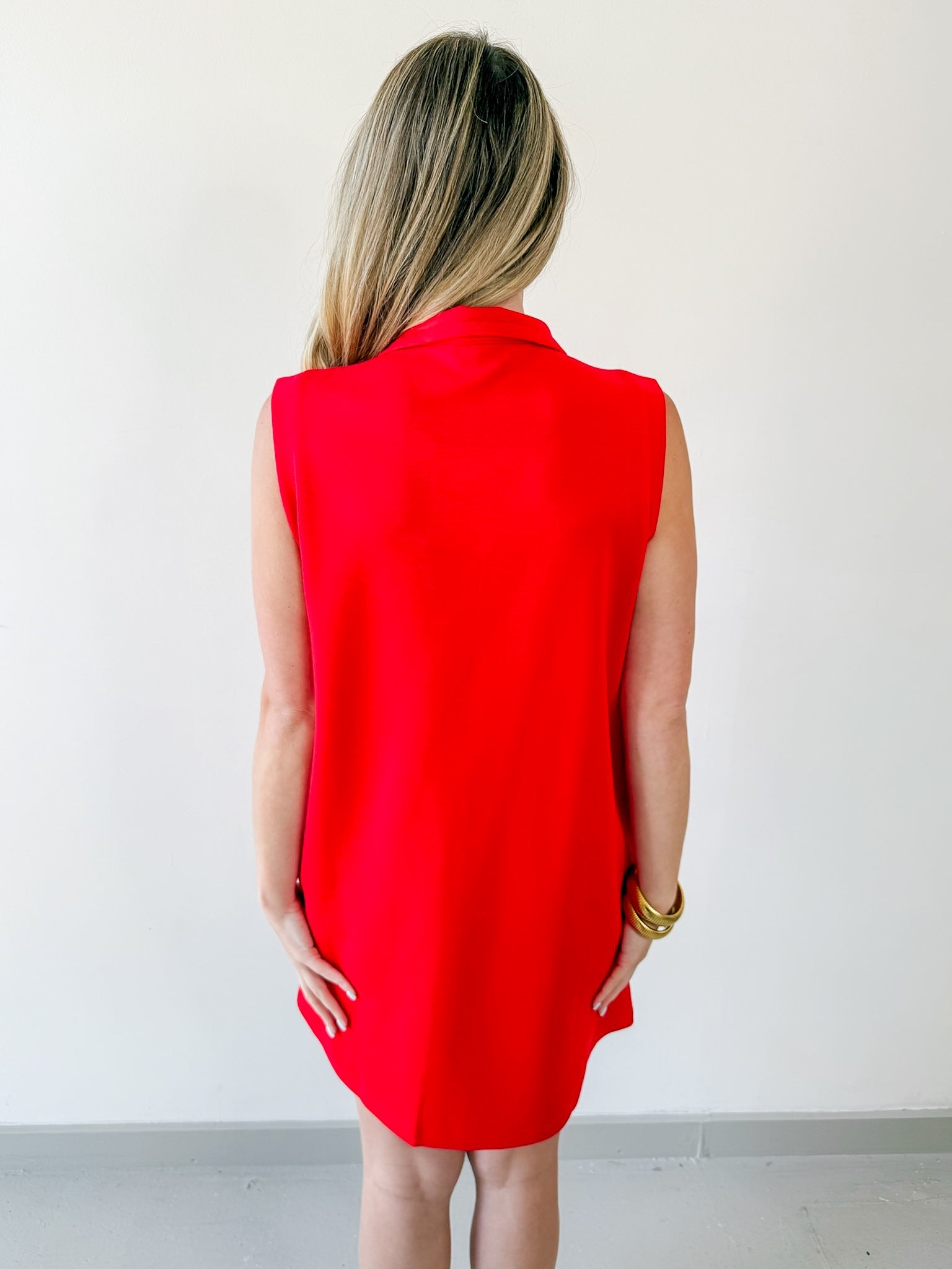 Ric - Rac Trim Detail Solid Shift Dress