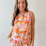 Ric Rac Trim Linen Top