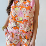 Ric Rac Trim Linen Top