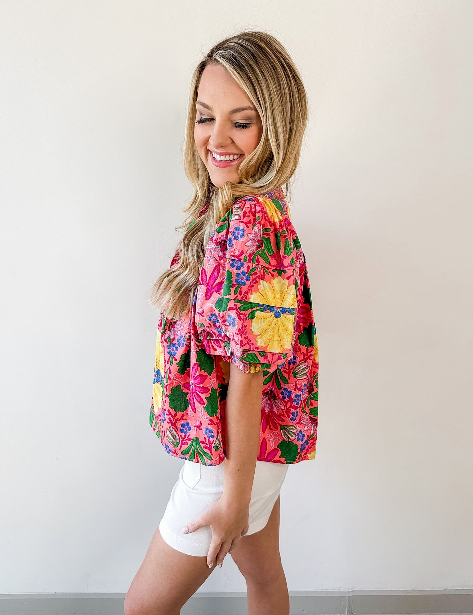 Rosile Pink Printed Top