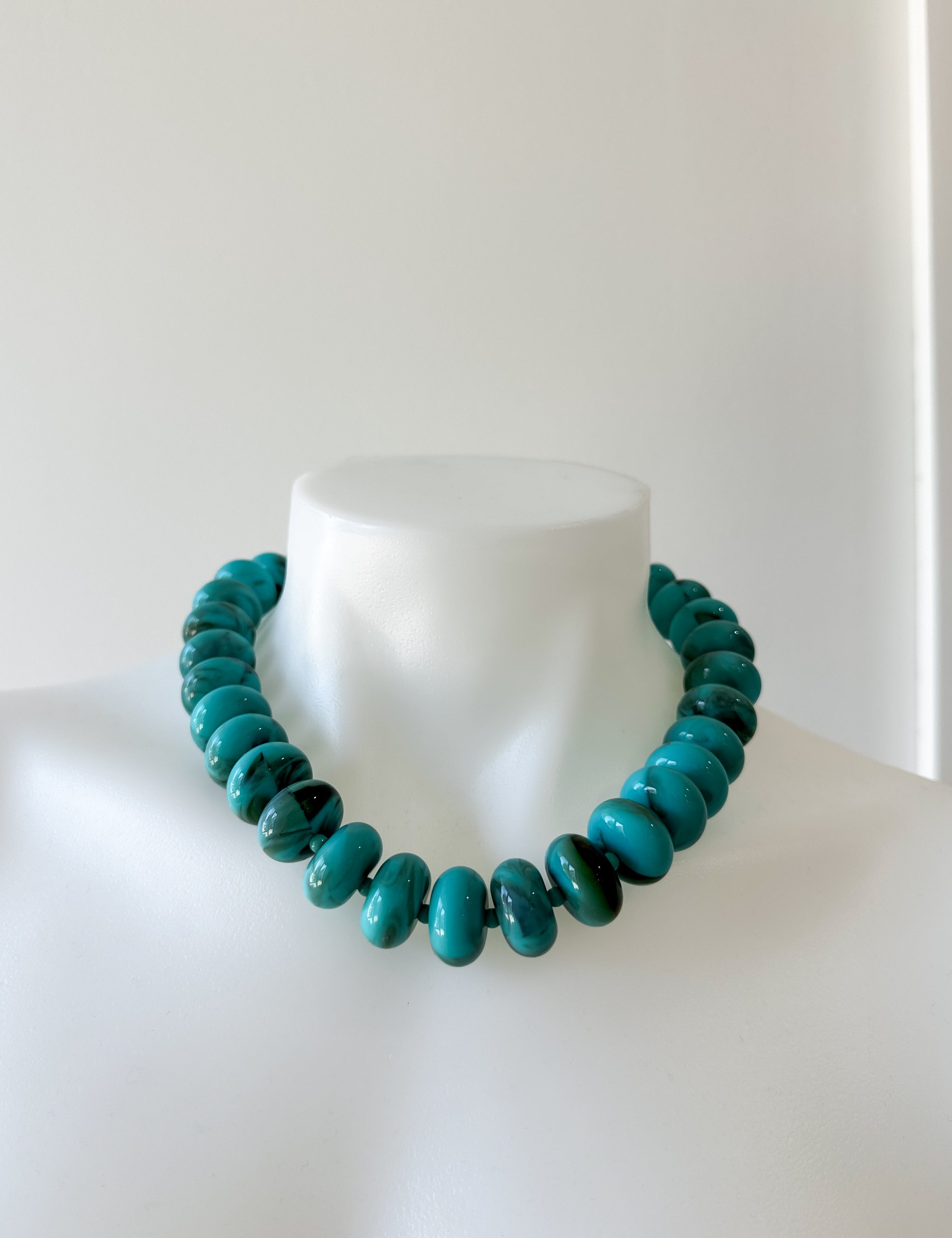 Round Beaded Resin Necklace