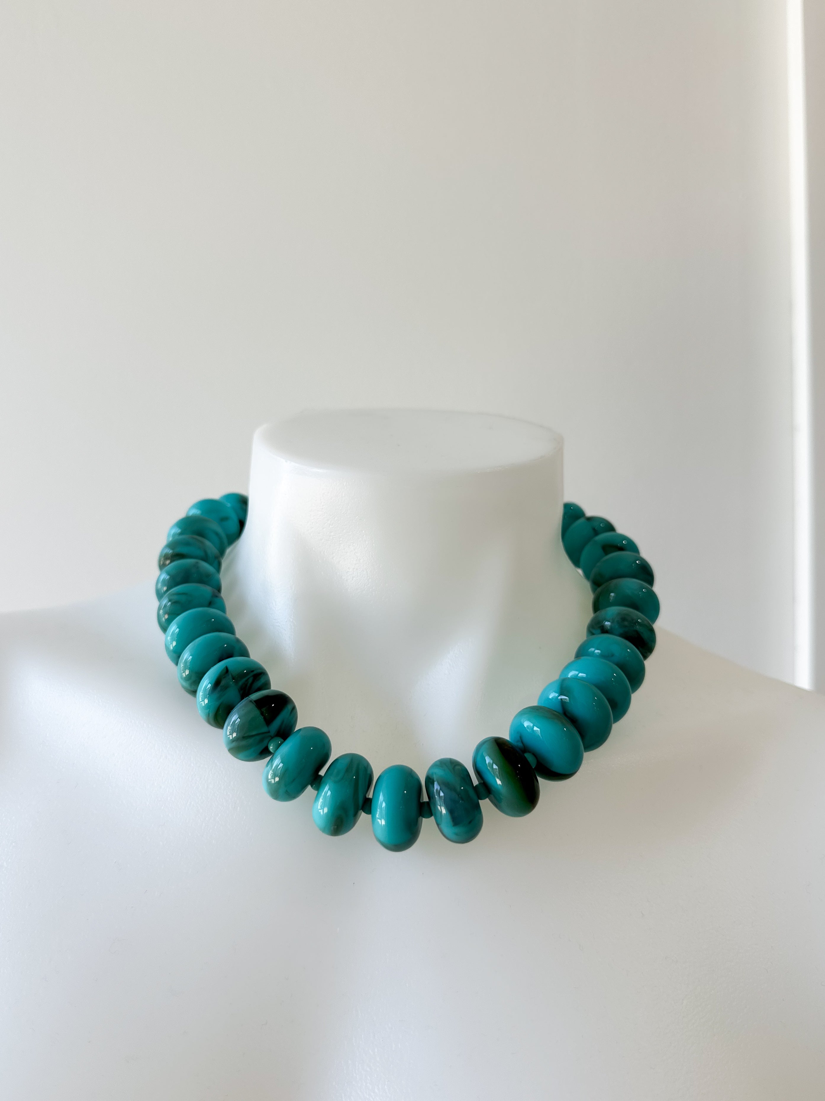 Round Beaded Resin Necklace