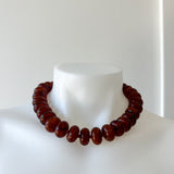 Round Beaded Resin Necklace-Amber